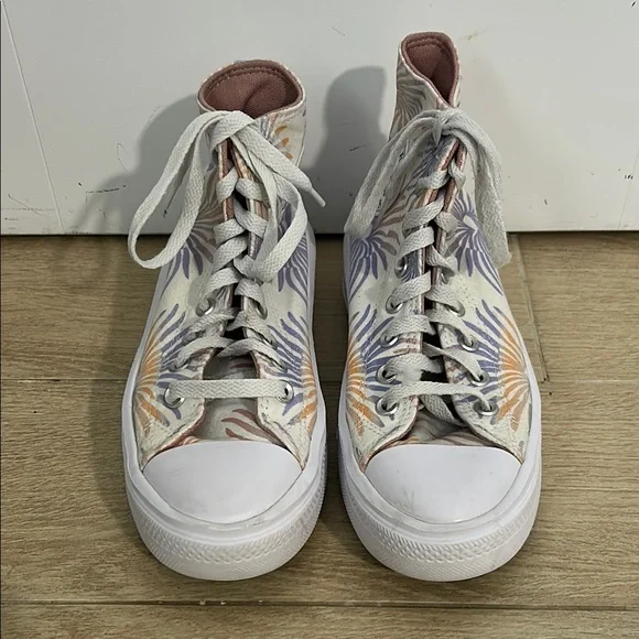 Converse Chuck Taylor All Star Platform Sneakers with Orange/Purple Detail - Picture 6 of 13